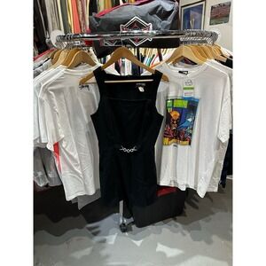 Vintage 90s Just For Wraps Black Chain Link Belted High Neck Mini Dress Size 5/6